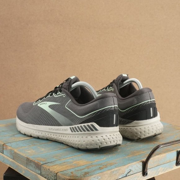 Brooks Womens Transcend 7 Running Shoes Gray Mint Green Synthetic Lace Up Sz 11B - Picture 6 of 11